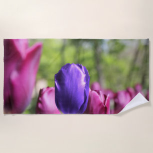 Single Lila Tulip Strandtuch