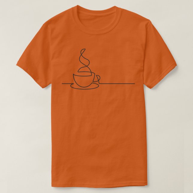 Single Line Coffee Cup Illustration 2 T-Shirt (Design vorne)