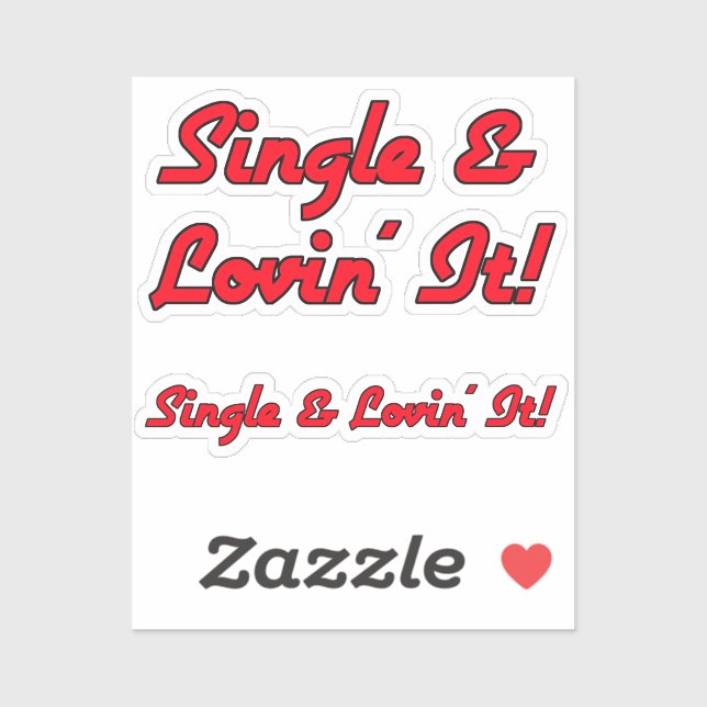 Single & Lovin' It! Scrapbuch Aufkleber (Blatt)