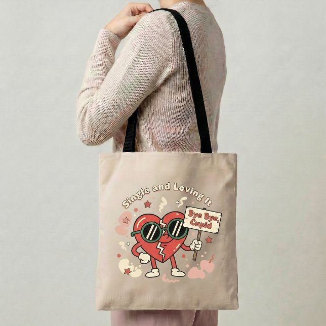 Single & Loving It Tote Bag Funny Single Life Gift (Von Creator hochgeladen)