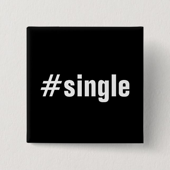 #Single Lustige Hashtag-Typografie-Text Button (Vorderseite)