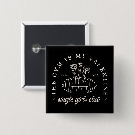 Single lustige Valentinstag Gymnastikmädchen passe Button