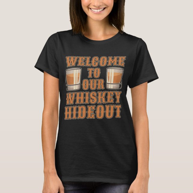 Single Malt Hideout Irish Scotch Whiskey T-Shirt (Vorderseite)
