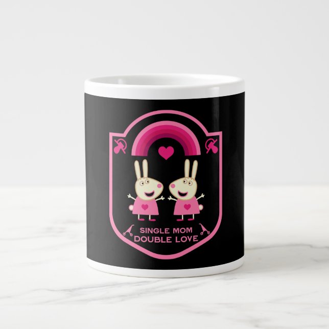 Single Mama von zwei Gewinnern Jumbo-Tasse (Vorderseite)