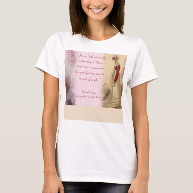 Single Man, Stolz und Vorurteile Jane Austen T-Shirt (Vorderseite)