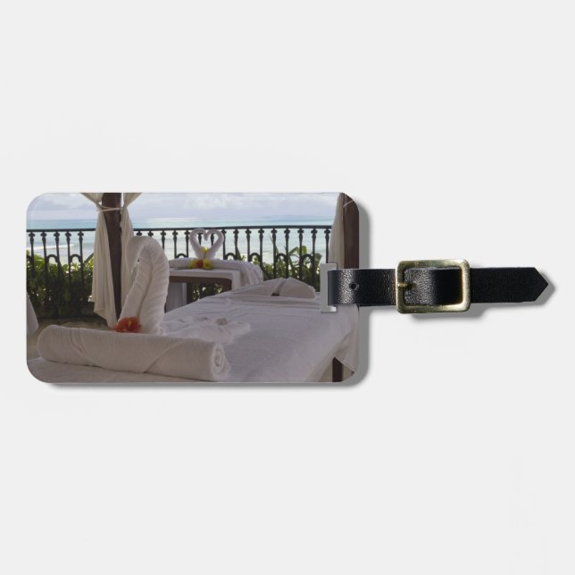 Single Massagetisch Gepäckanhänger (Vorderseite horizontal)
