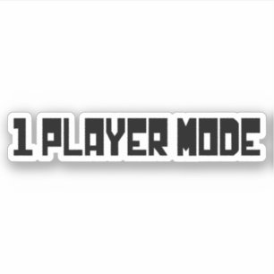 Single/Modus für einen Player Aufkleber