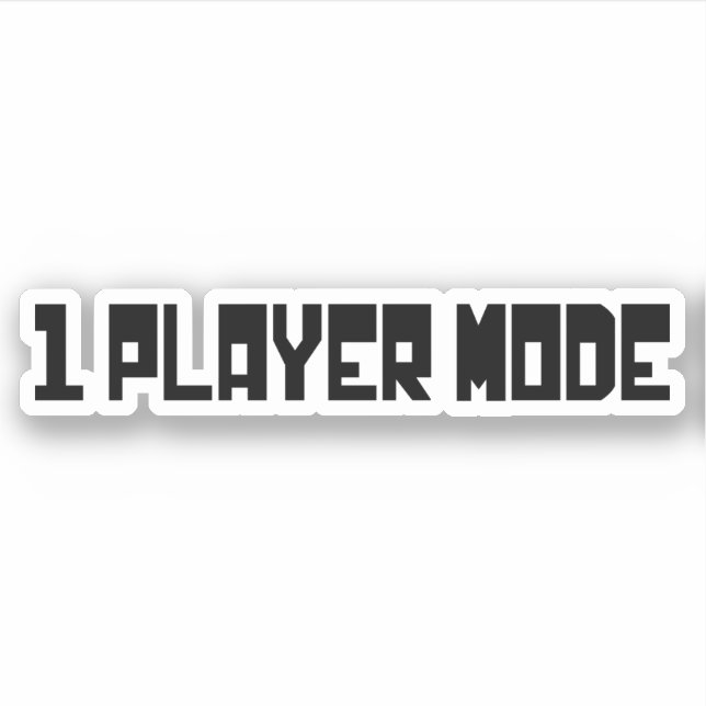 Single/Modus für einen Player Aufkleber (Vorderseite)