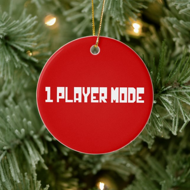 Single/Modus für einen Player Keramikornament (Baum)