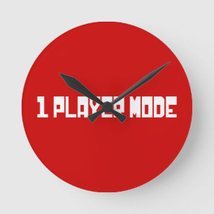 Single/Modus für einen Player Runde Wanduhr