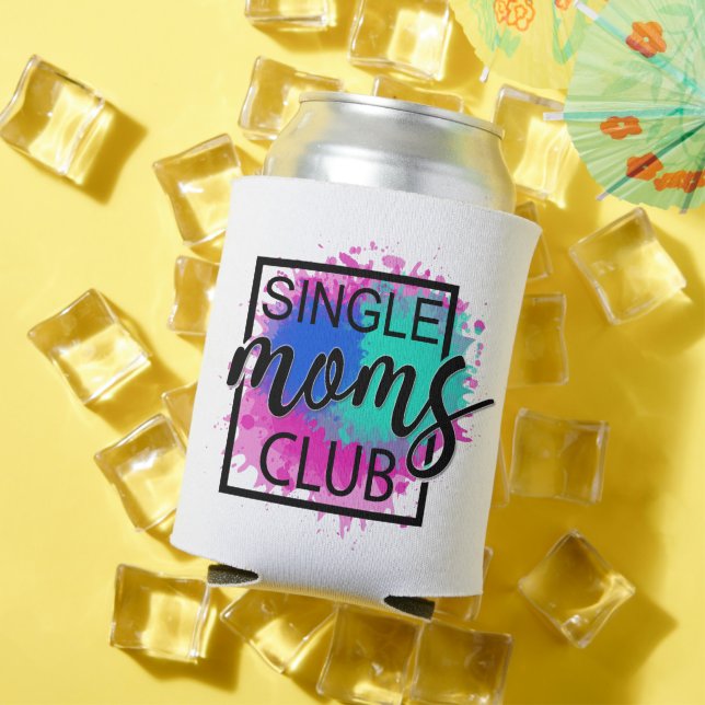 Single Moms Club farbenfroh humorvoll kann kühler Dosenkühler (In Situ Sommer)