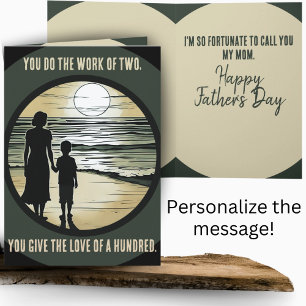 Single Mutter Dankbarkeit Vatertag Karte