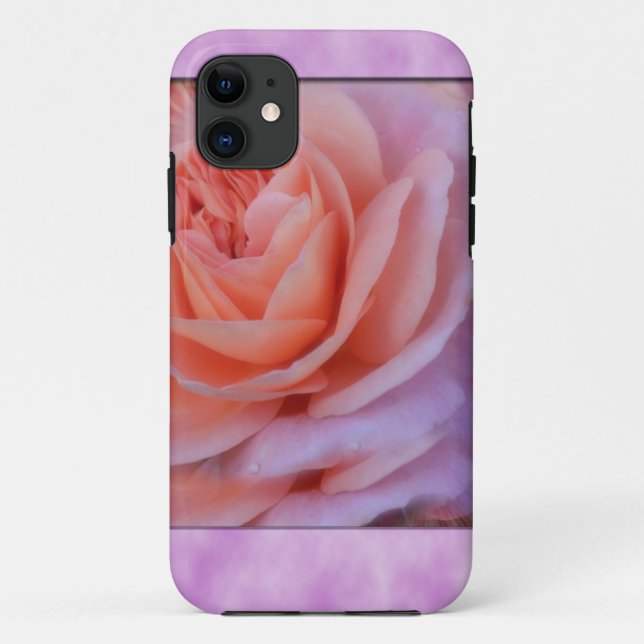 Single Peach Rose Case-Mate iPhone Hülle (Rückseite)