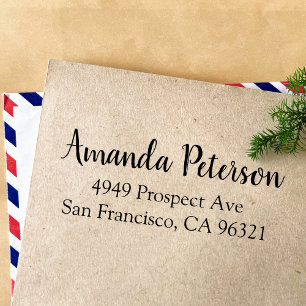 Single Person gibt Adresse Rubber Briefmarke Einfa Permastempel