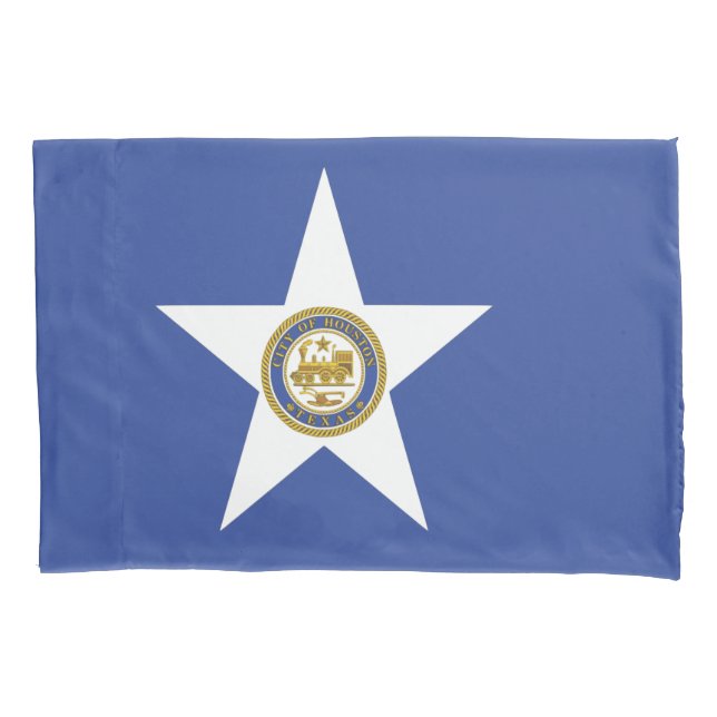 Single Pillowcase mit der Flagge von Houston Kissenbezug (Vorderseite)