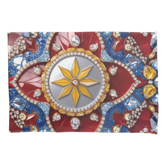 Single Pillowcase mit kolumbianischen Farben Kissenbezug (Vorderseite)