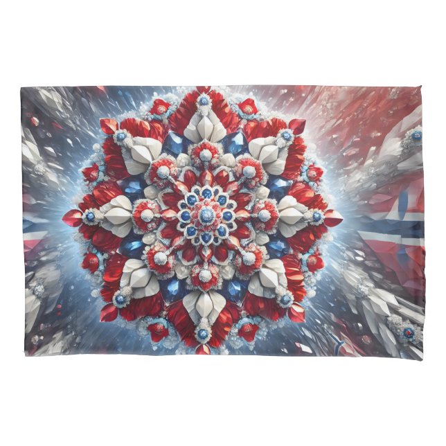 Single Pillowcase mit norwegischen Farben Kissenbezug (Vorderseite)