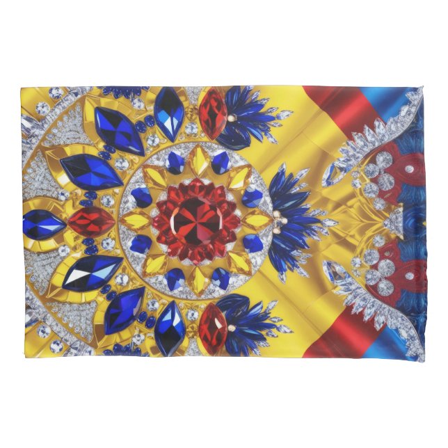 Single Pillowcase mit rumänischen Farben Kissenbezug (Vorderseite)