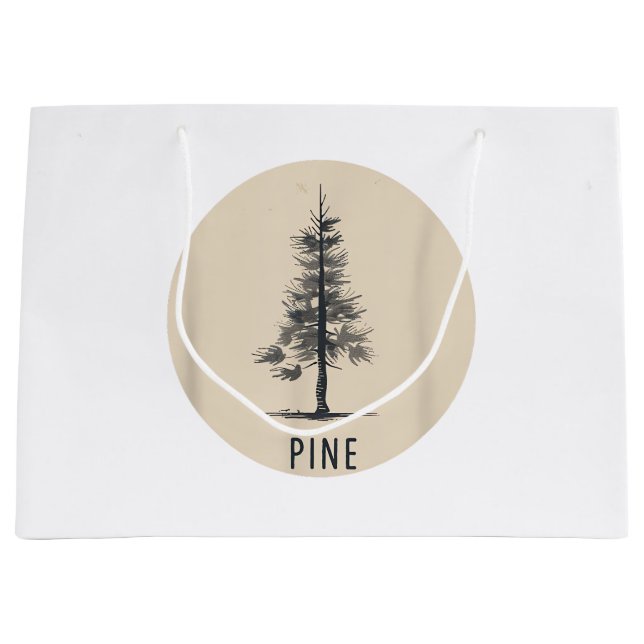 Single Pine Tree Outfit Große Geschenktüte (Vorderseite)