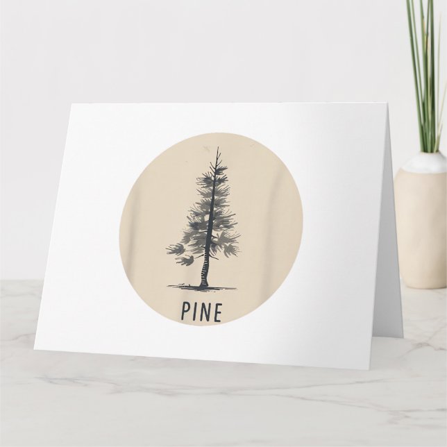 Single Pine Tree Outfit Karte (Vorderseite)