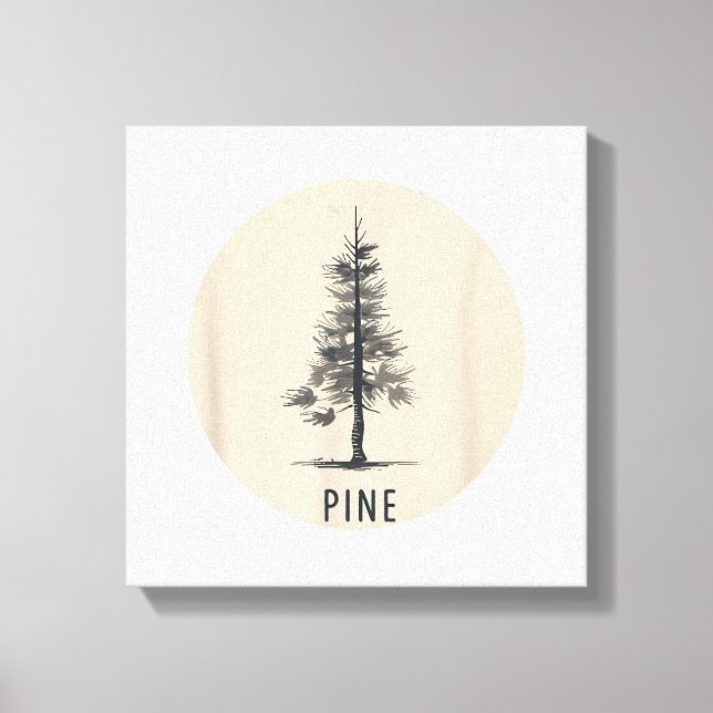 Single Pine Tree Outfit Leinwanddruck (Vorderseite)