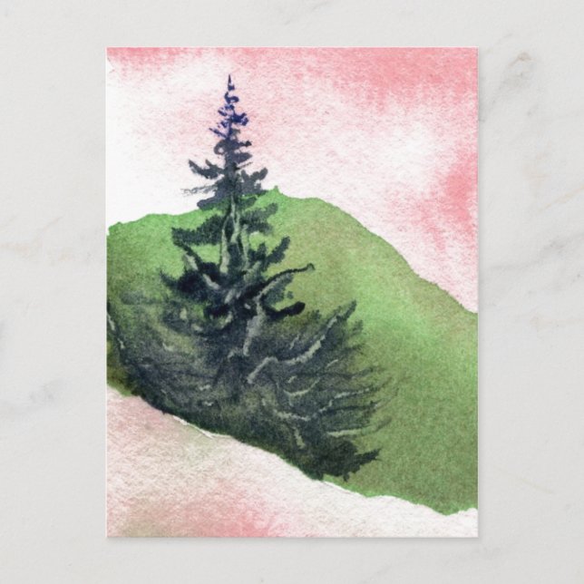 "Single Pines" Postkarte für Landstraßen (Vorderseite)