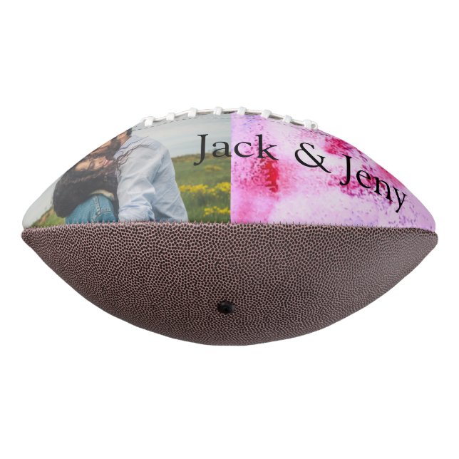 Single pink blue watercoloradd name foto football (Gedreht 270)