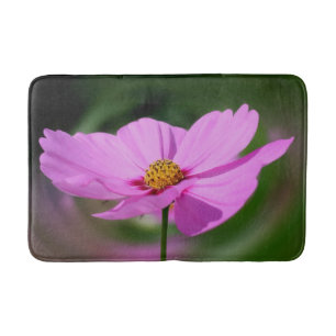 Single Pink Cosmos Wildblume Badematte