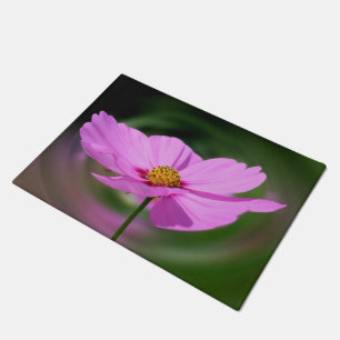 Single Pink Cosmos Wildblume Fußmatte