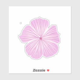 Single Pink Lavatera Blume Aufkleber
