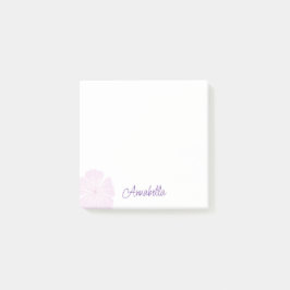 Single Pink Lavatera Notes Post-it Klebezettel