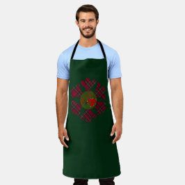 Single Plaid Snowflake Apron Schürze