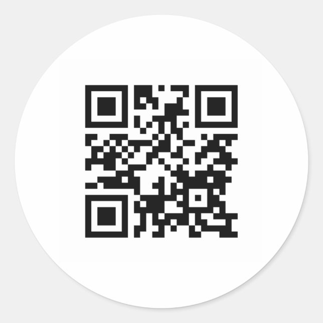 Single Property Website QR CODE Runder Aufkleber (Vorderseite)