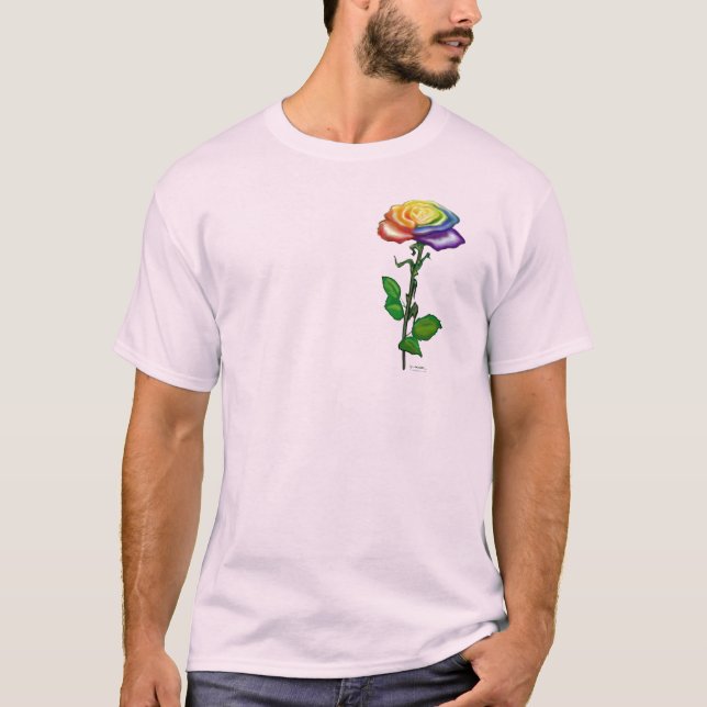 Single Rainbow Rose Polo Shirt (Vorderseite)