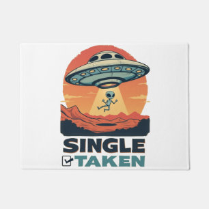 Single Raumschiff Entführung Alien Valentine Fußmatte