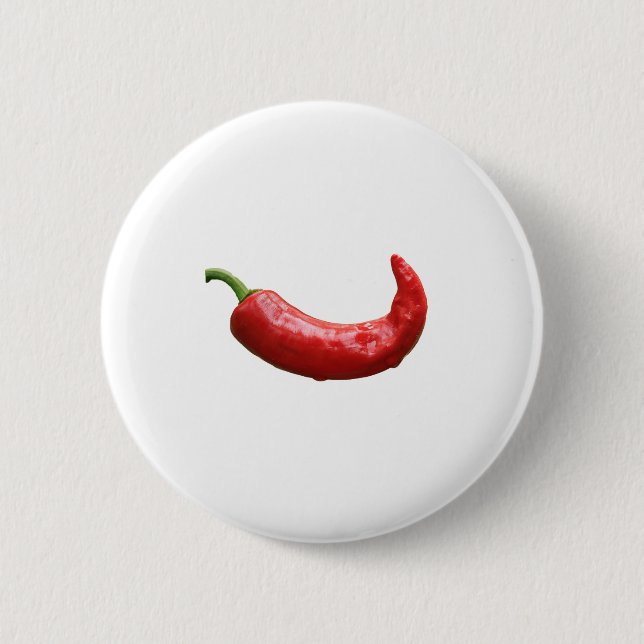 Single Red Hot Chili Pepper Button (Vorderseite)