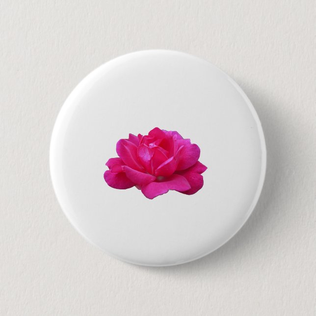 Single Rosa Blume Button (Vorderseite)