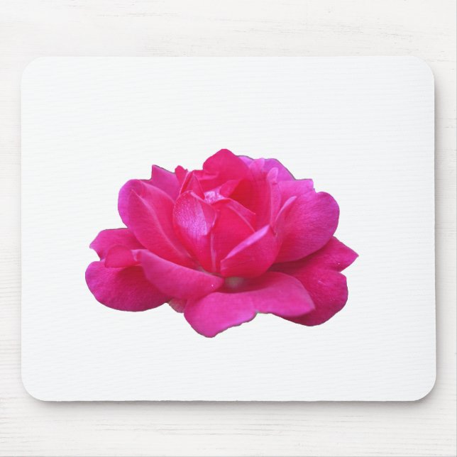 Single Rosa Blume Mousepad (Vorne)
