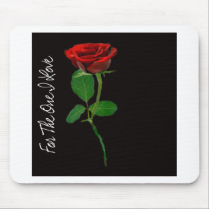 Single Rote Rose - bis zu dem, der I Liebe Mousepad