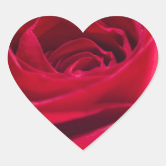 Single Rote Rose Herz-Aufkleber