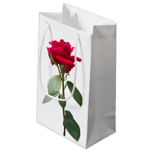 Single rote Rose Kleine Geschenktüte