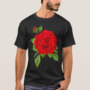 SINGLE ROTE ROSEN BLUME NIEDLICHER ROTE ROSEN BLUM T-Shirt