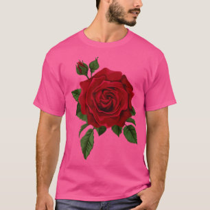 SINGLE ROTE ROSEN BLUME NIEDLICHER ROTE ROSEN BLUM T-Shirt