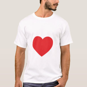 Single-rotes Herz-Erwachsen-T-Shirt T-Shirt