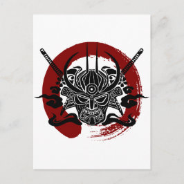 Single Samurai Enso Blood Circle Postkarte