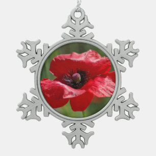 Single Schneeflocken Zinn-Ornament