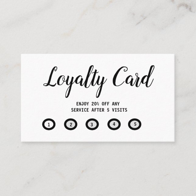 Single Script Loyaltcard Treuekarte (Vorderseite)