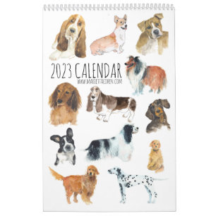Single Seite 2023 DOGS-Kalender, Weißer Kalender