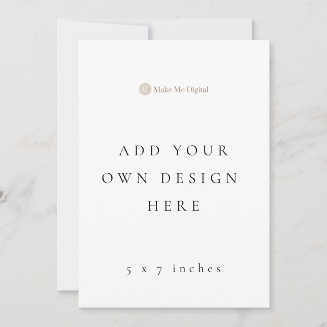 SINGLE SIDE 5 x 7 Zoll Einladungskarte Einladung (Vorderseite)