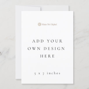 SINGLE SIDE 5 x 7 Zoll Einladungskarte Einladung